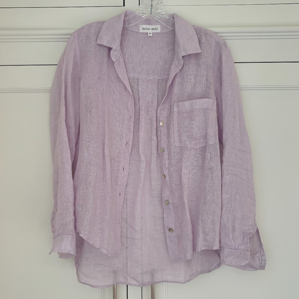Bella Dahl Linen Pocket Button Down